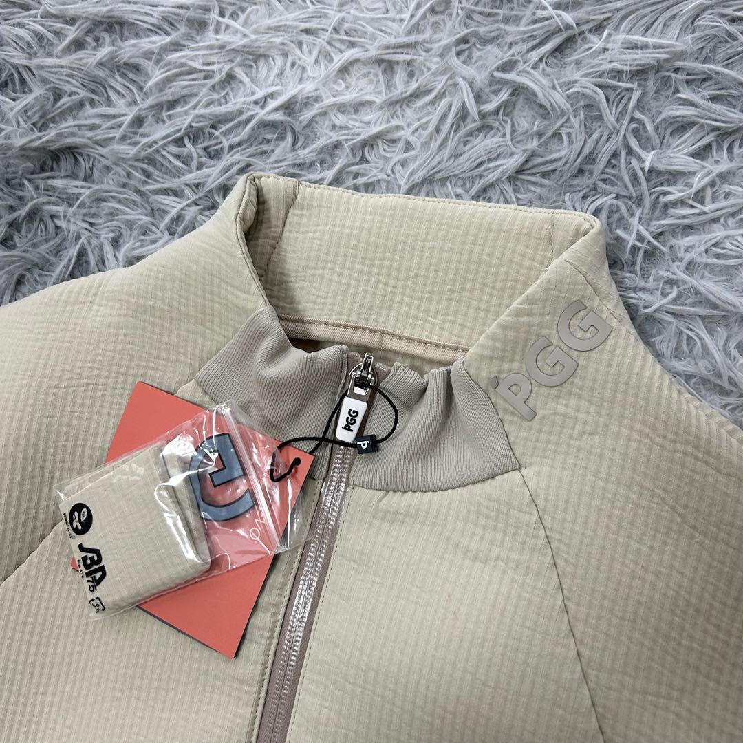 新品　PGG パーリーゲイツ　ジャケット　ブルゾン　モックネック　ベージュ　1