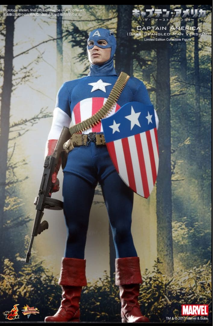 ホットトイズ キャプテンアメリカ アーミー・マスコット版　ムービーマスターピース