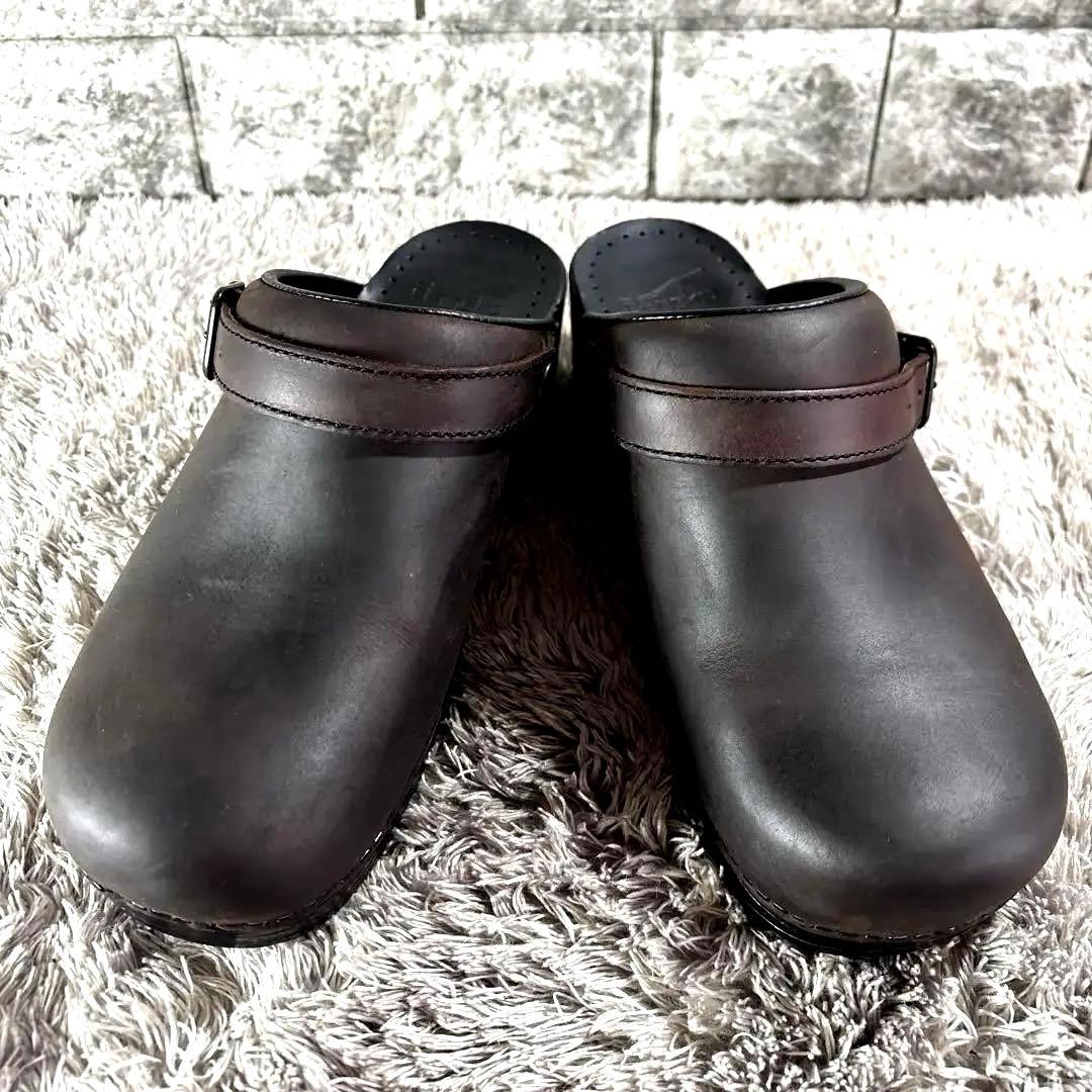 極美品❣️dansko ダンスコ オイルドレザー サボサンダル イングリッド 茶