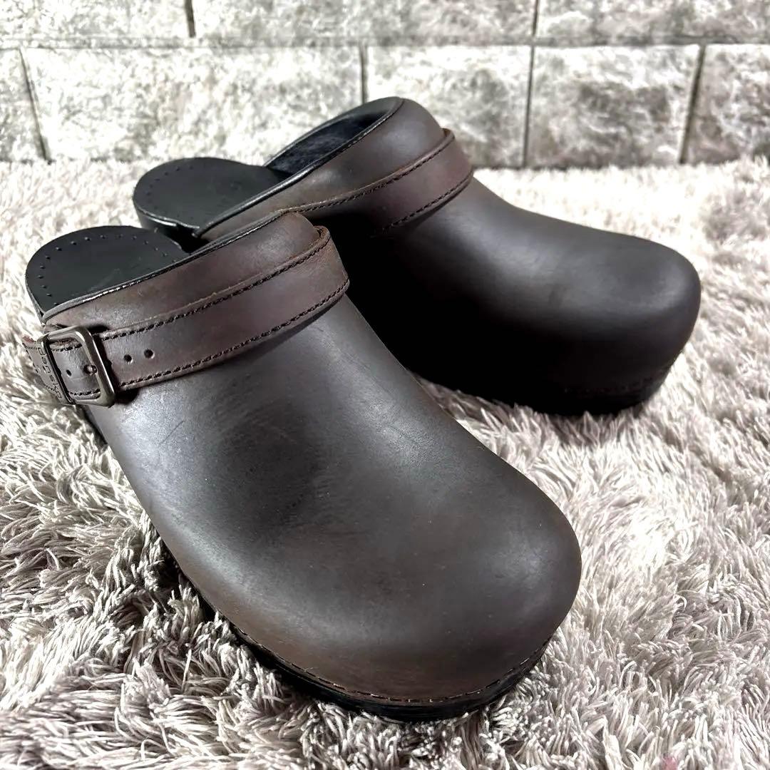 極美品❣️dansko ダンスコ オイルドレザー サボサンダル イングリッド 茶