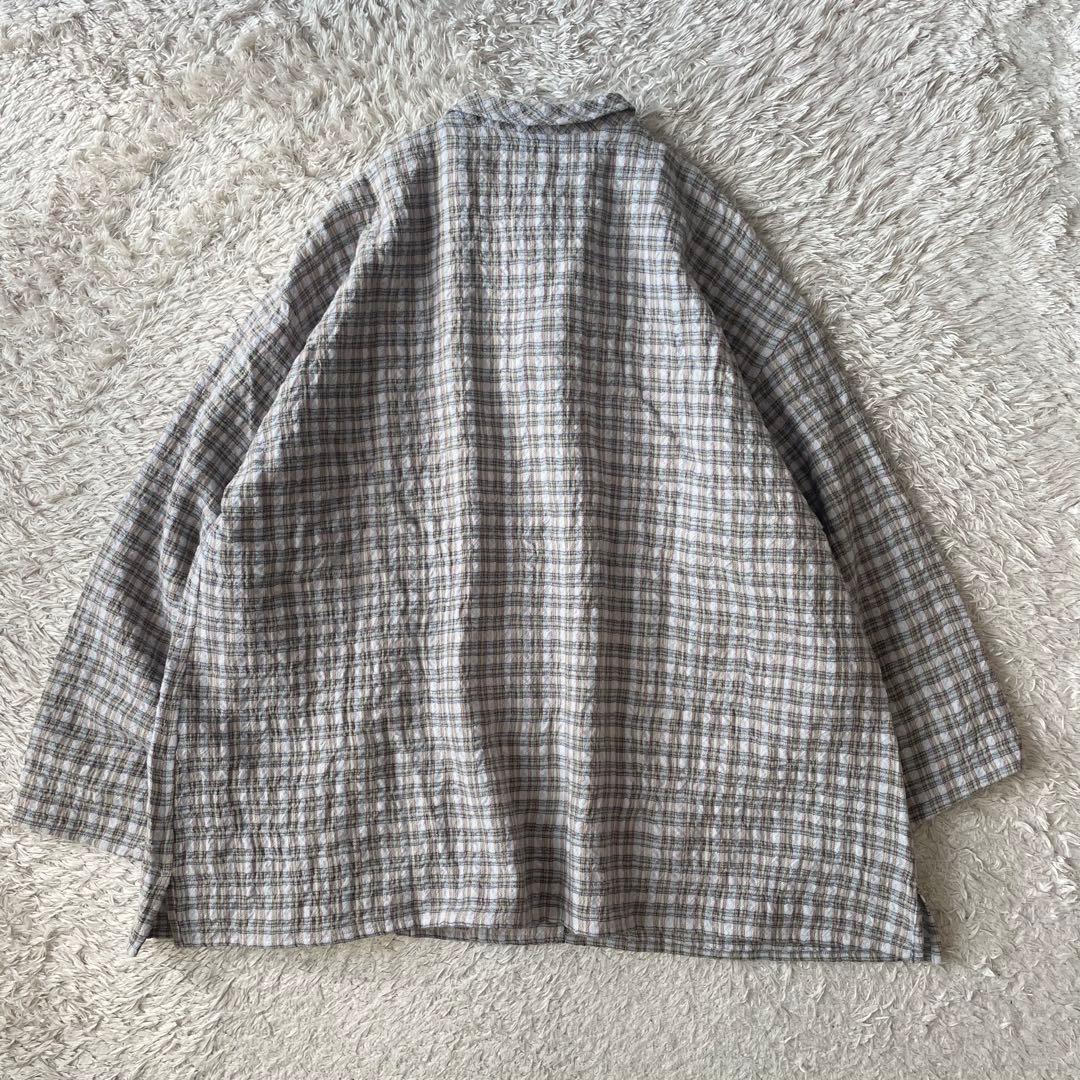 ヨーガンレール 美品 JURGAN LEHL 長袖シャツ ウール M チェック