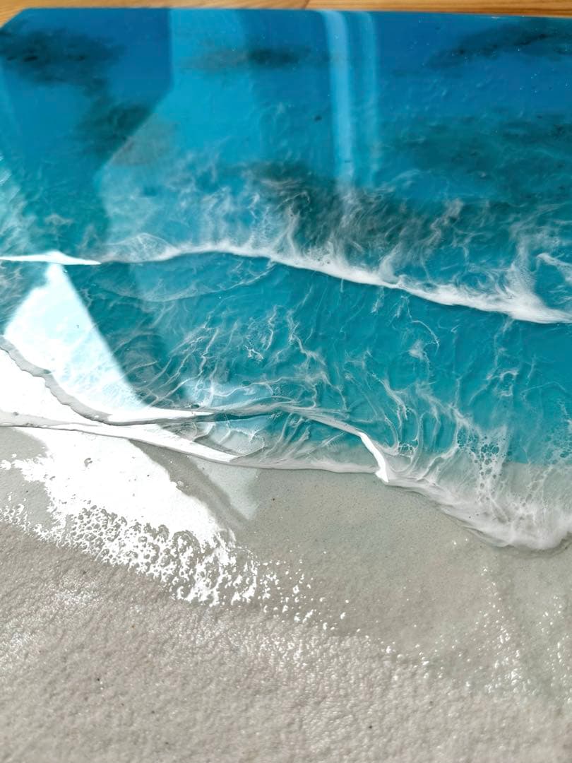 海アート　レジンアート　オーシャンアート　壁掛け　立体　大型　波アート