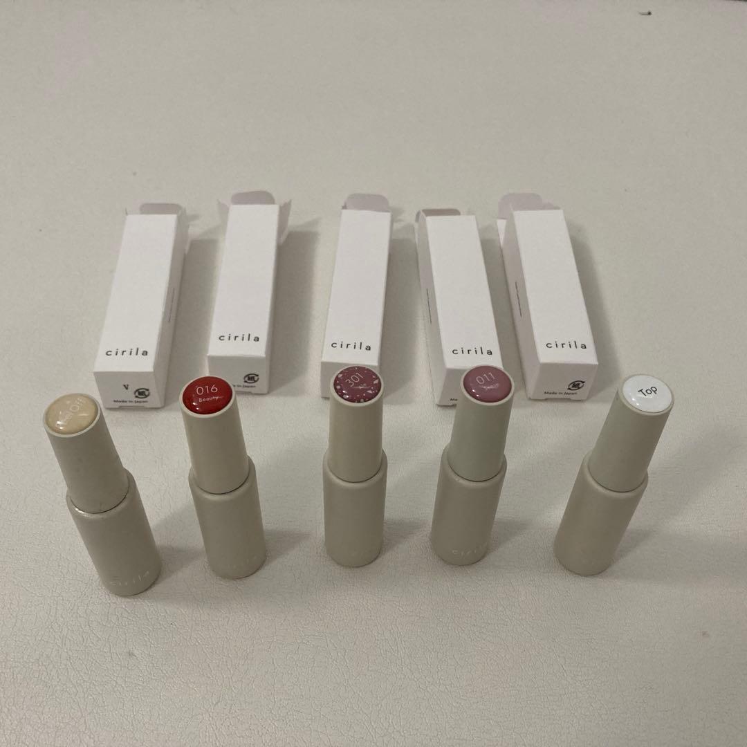 cirila ジェルネイルスターターセット　LEDライト　ピールオフ　カラー3本