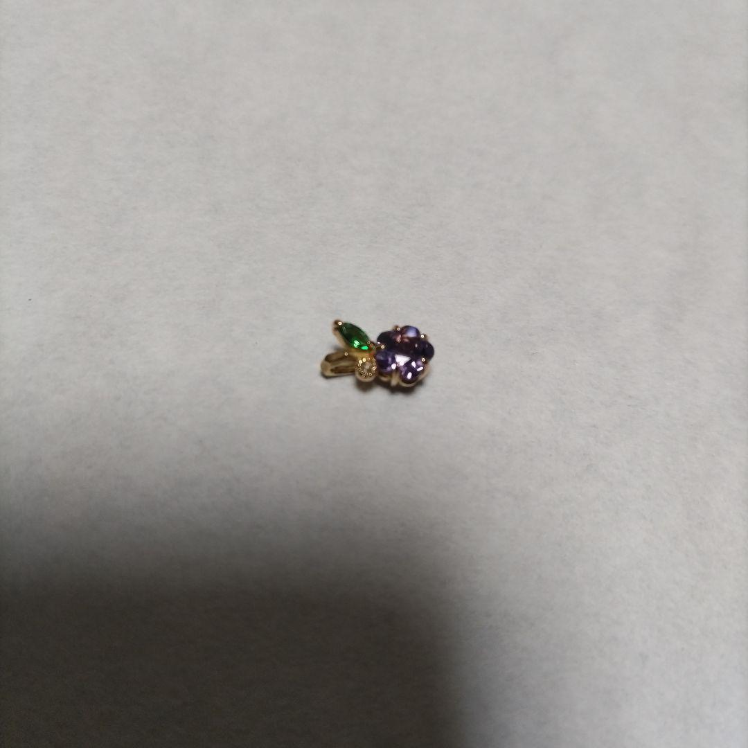 ベーネベーネ　アメジスト　フラワーネックレストップ　チャーム　K18