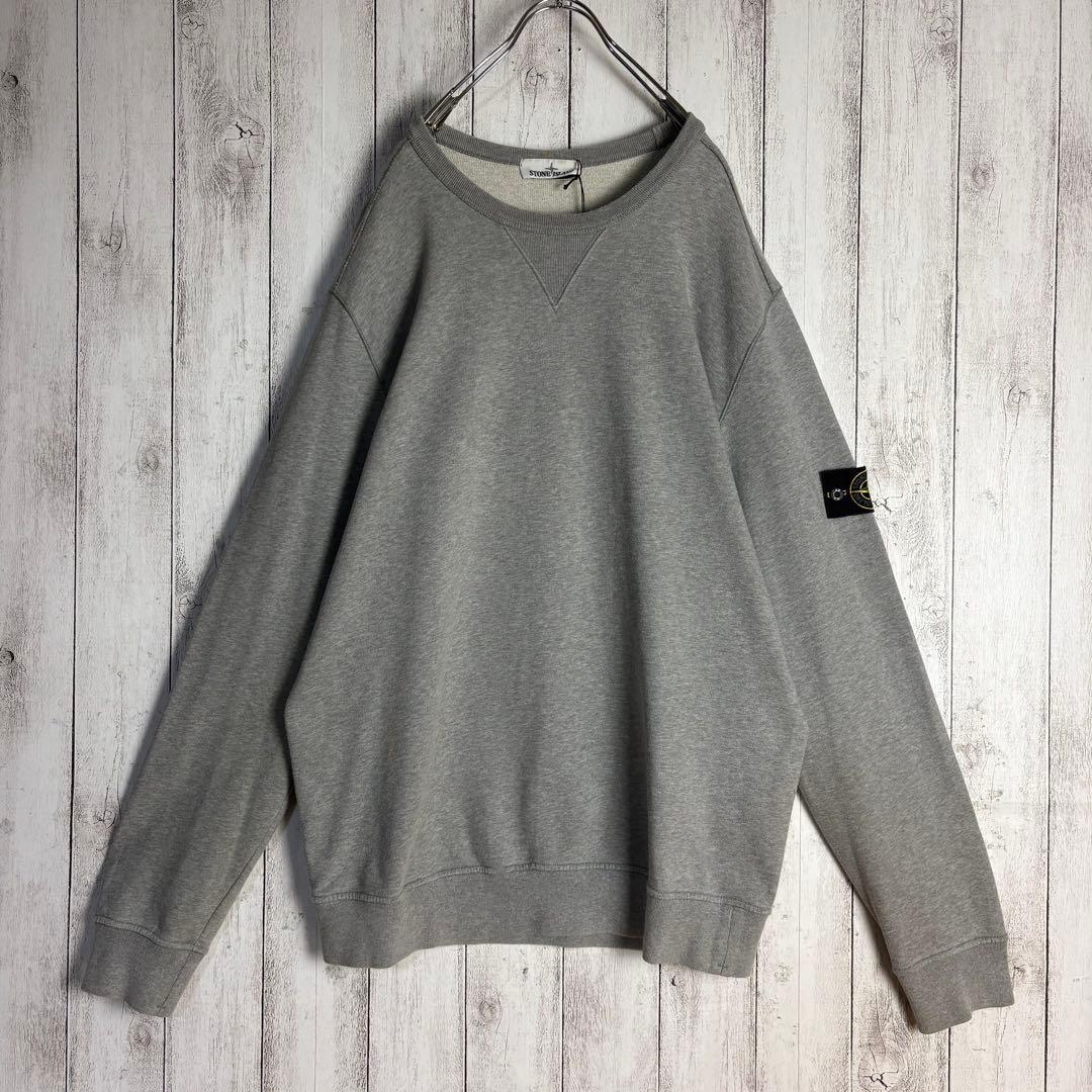 334【タグ付き・XXL】ストーンアイランド☆ワッペン入りスウェット グレー