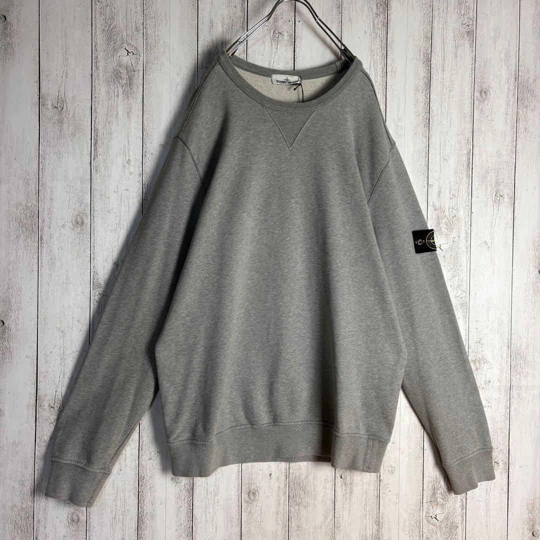 334【タグ付き・XXL】ストーンアイランド☆ワッペン入りスウェット グレー
