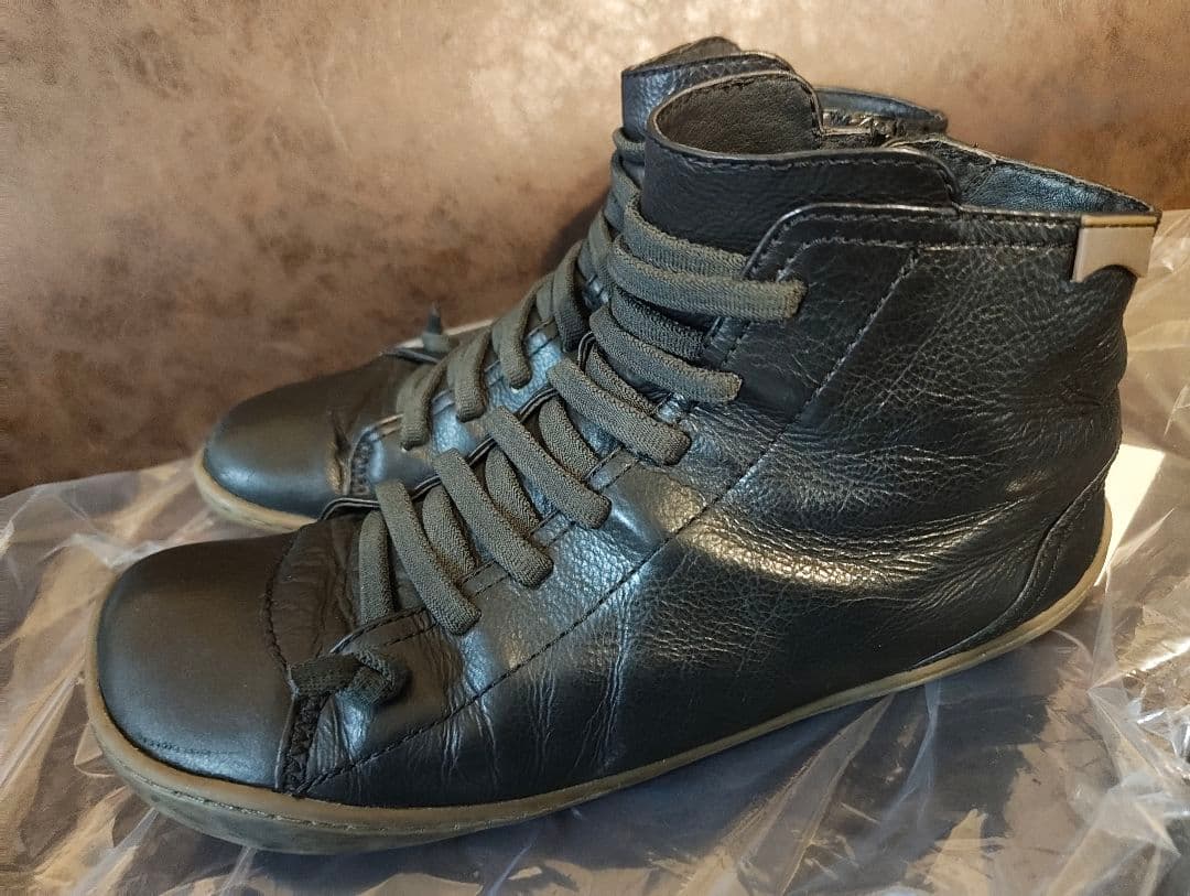 美品 カンペール ペウカミハイカット サイドジップ ブラック 38