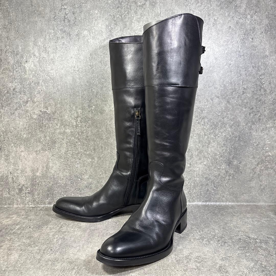 【美品】SARTORE ジョッキーブーツ バックベルト ロングブーツ 24cm
