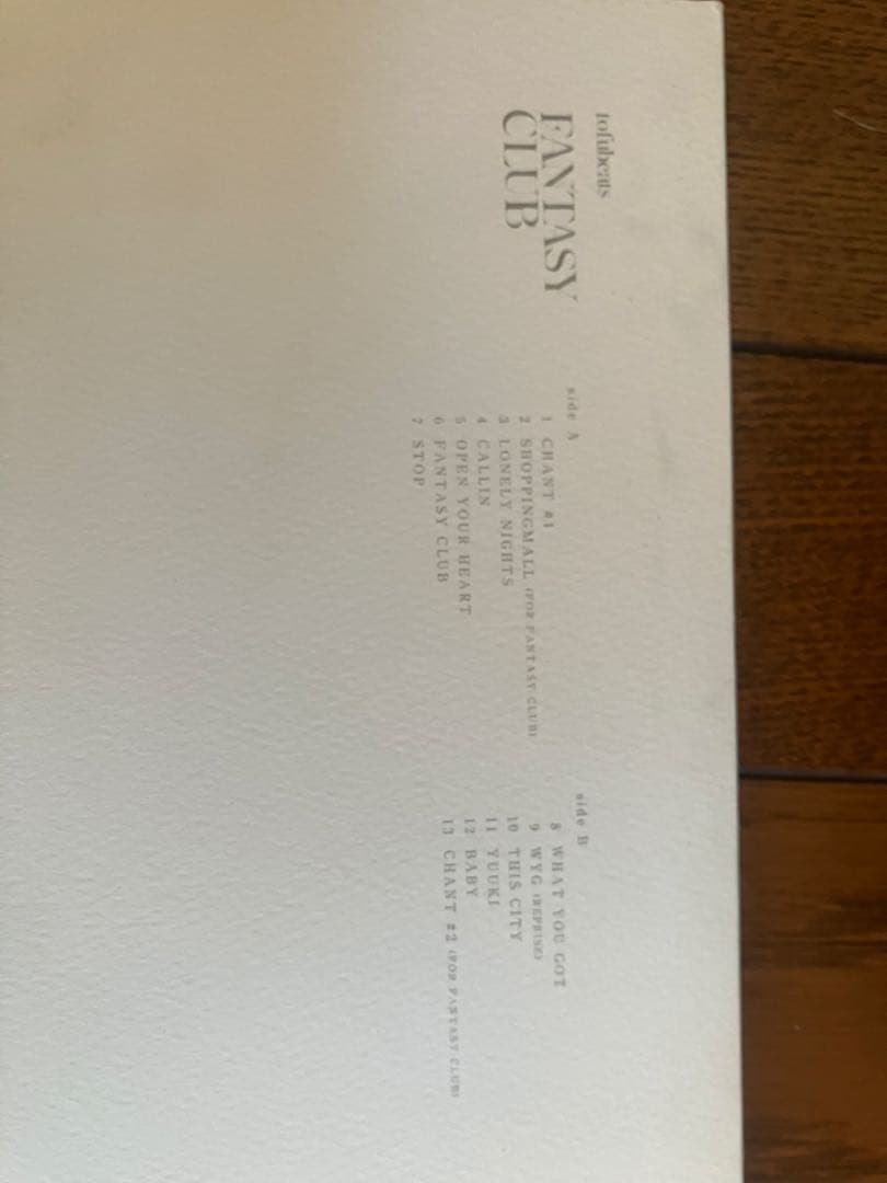 R*r様 tofubeats FANTASY CLUB LPレコード