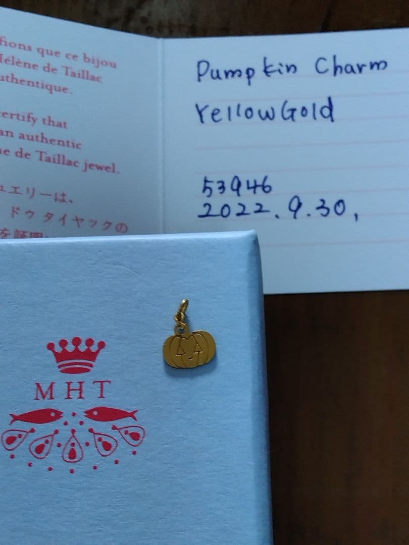 新品未使用　マリーエレーヌドゥタイヤック　22K ハロウィン　ペンダント