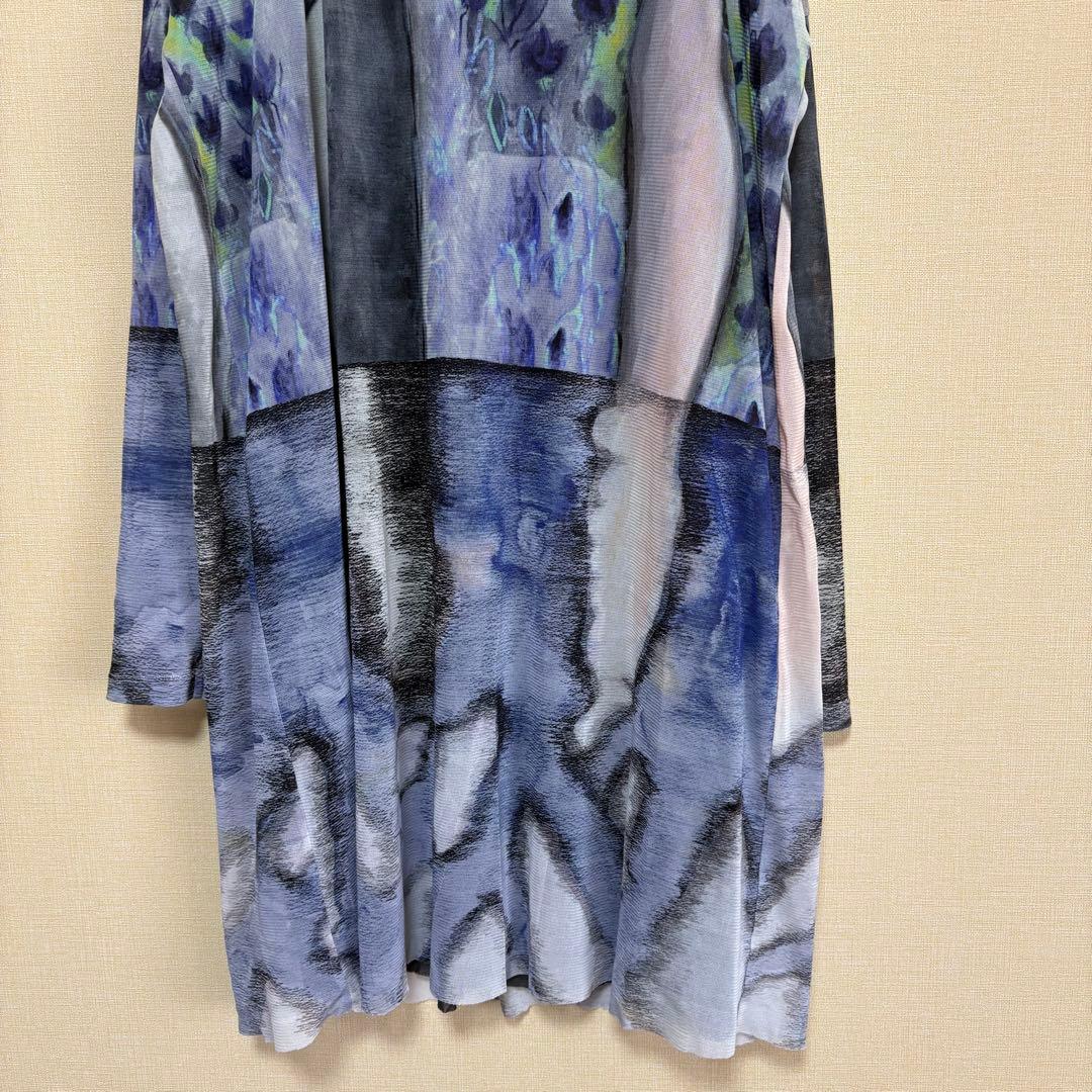 【極美品】ヒロココシノ　アートプリント　チュニック　ワンピース　長袖　M 316