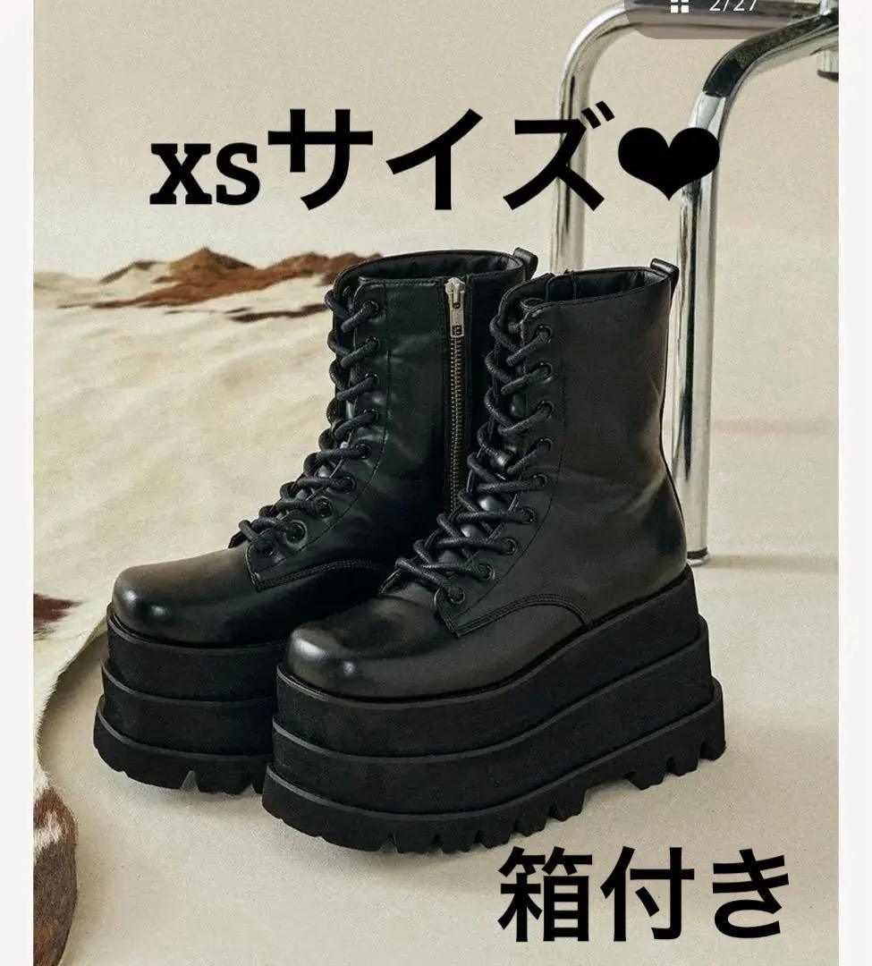 Darich 超厚底ブーツ XS 一度着用のみ ♡ヒール11.2cm箱付き。