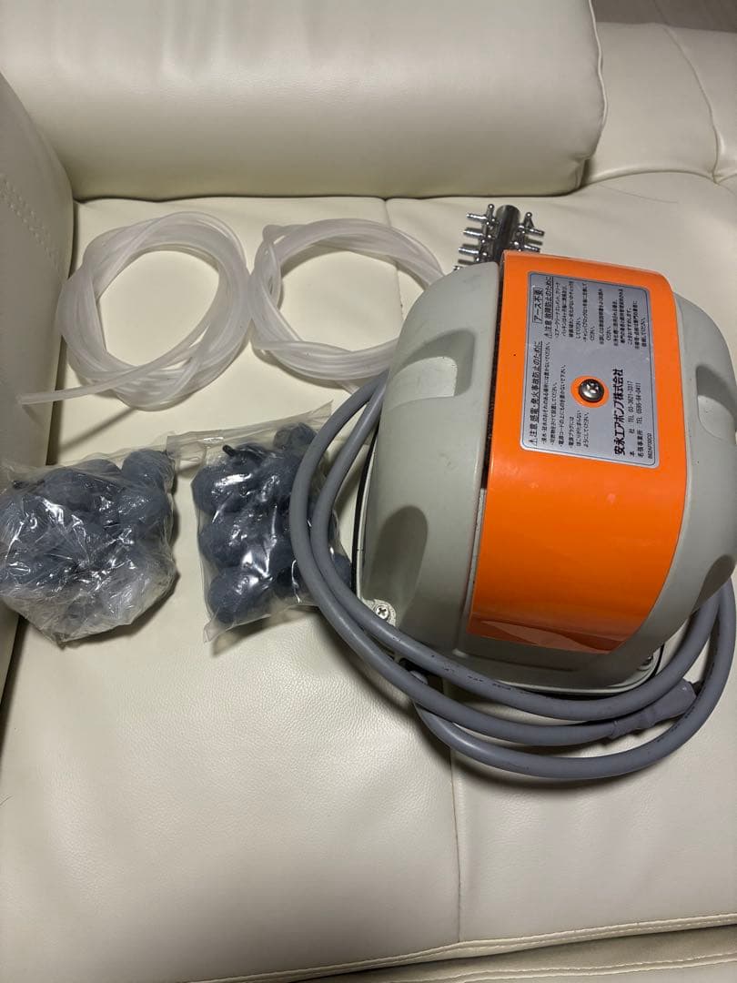 安永エアーポンプ AP-40P 【岐パイプ付き】 ブロワー