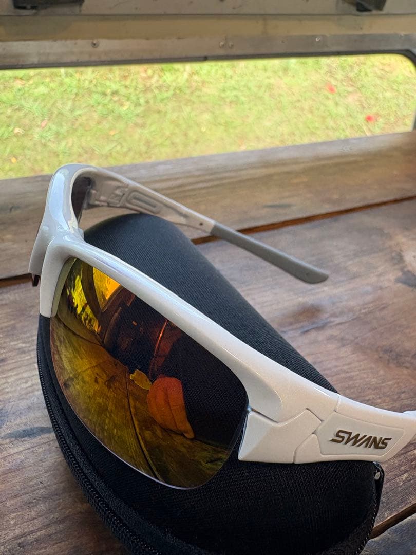 極美品！SWANS 度付きサングラス（-1.25）スプリングボック　レッドミラー