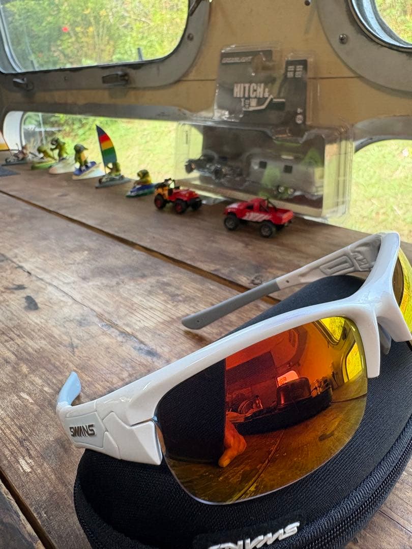 極美品！SWANS 度付きサングラス（-1.25）スプリングボック　レッドミラー