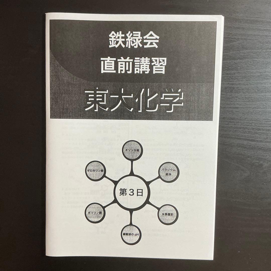 鉄緑会 直前講習 東大化学 資料一式