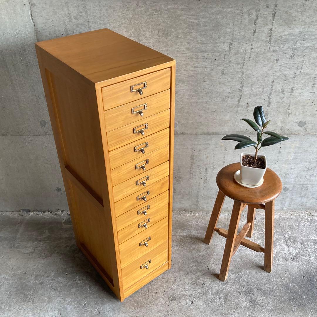 チェスト 多段 11段 引き出し キャビネット ワゴン 箪笥 キャスター付 木製