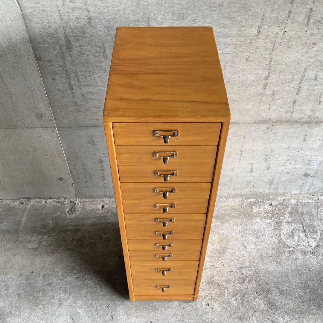 チェスト 多段 11段 引き出し キャビネット ワゴン 箪笥 キャスター付 木製