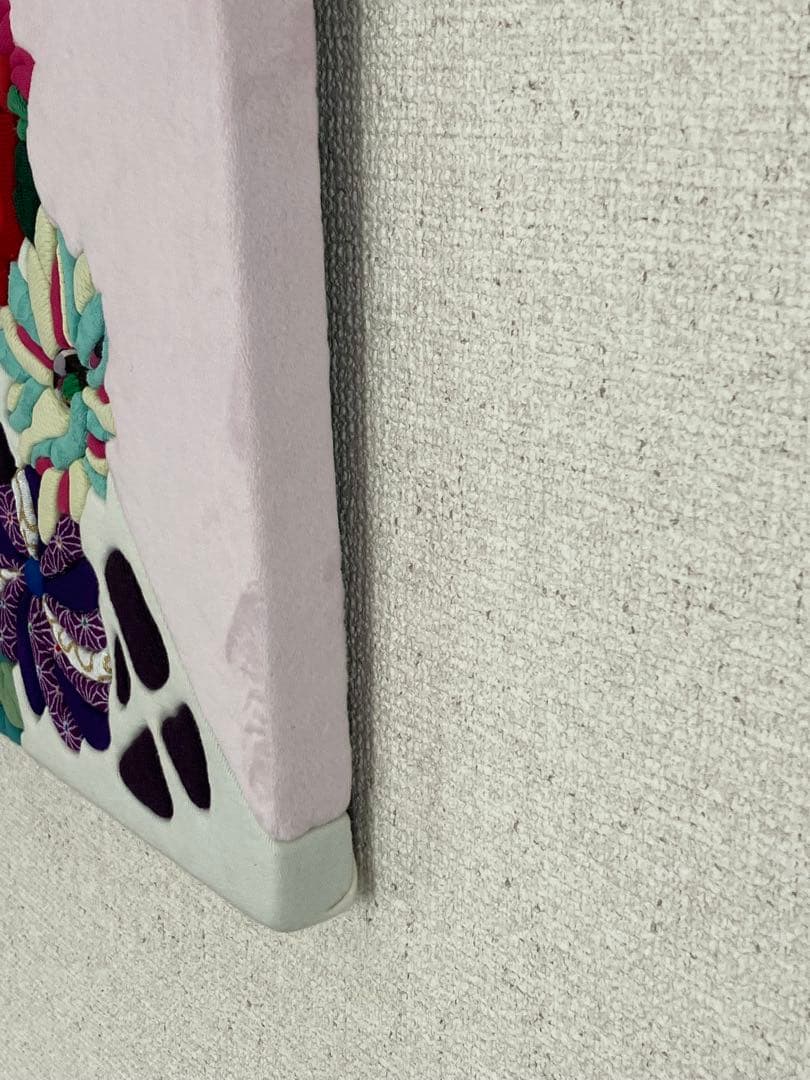 【千風】キリン　キメコミアート　パッチワーク　アートパネル　壁掛けインテア