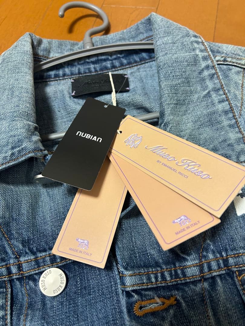 NUBIAN MUSO KUSOデニムジャケット ロゴ付き