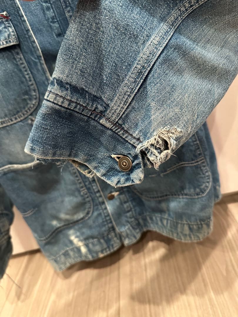 デニムブルー カバーオール