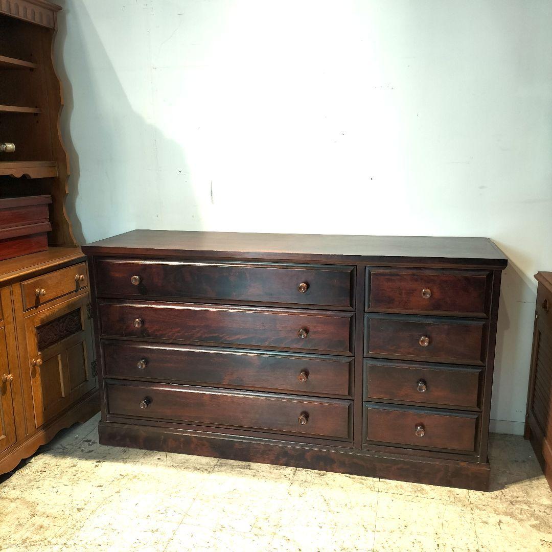 M♦北海道　民芸家具　4段チェスト　 和光木材