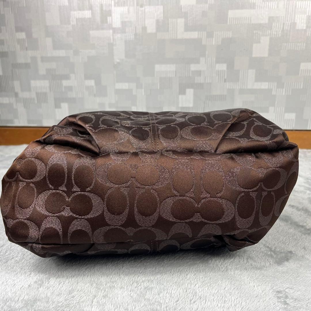 バッグ Coach 2way Hand Bag Brown Signature
