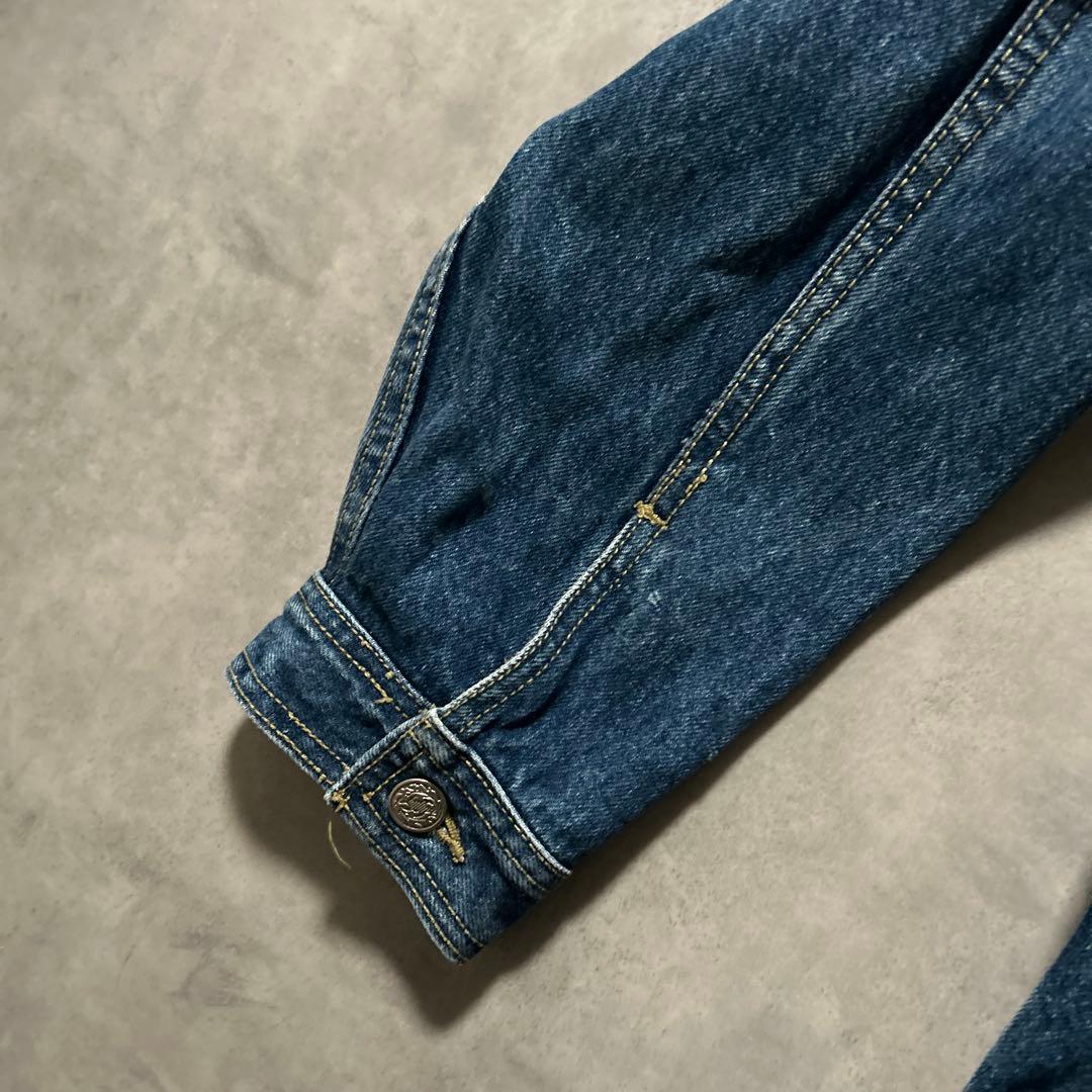 ヴィンテージ デニム コットン マルチポケット バックル デザイン ジャケット