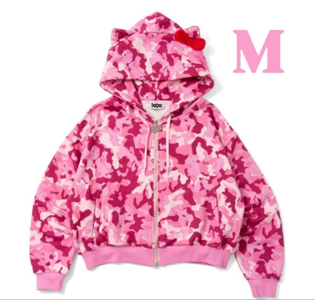 新品9090girl ×HELLO KITTY Eared Zip Hoodie