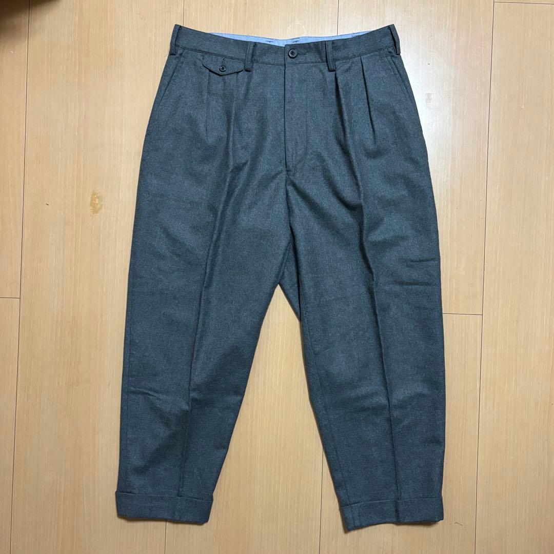 BEAMS+ ビームスプラス 2プリーツ フランネル スラックス L