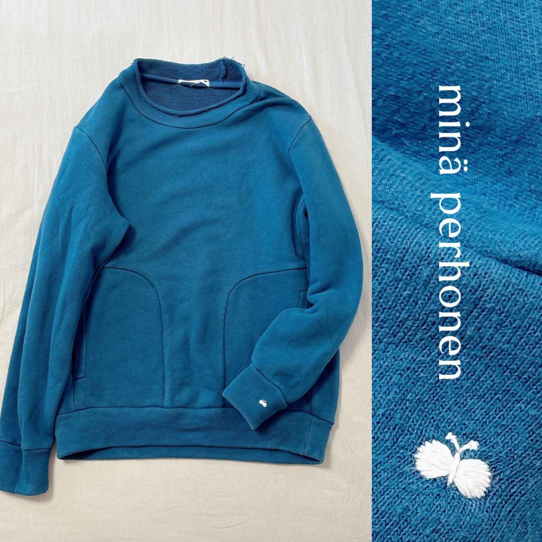 mina ミナペルホネン　choucho刺繍 start スウェット メンズS