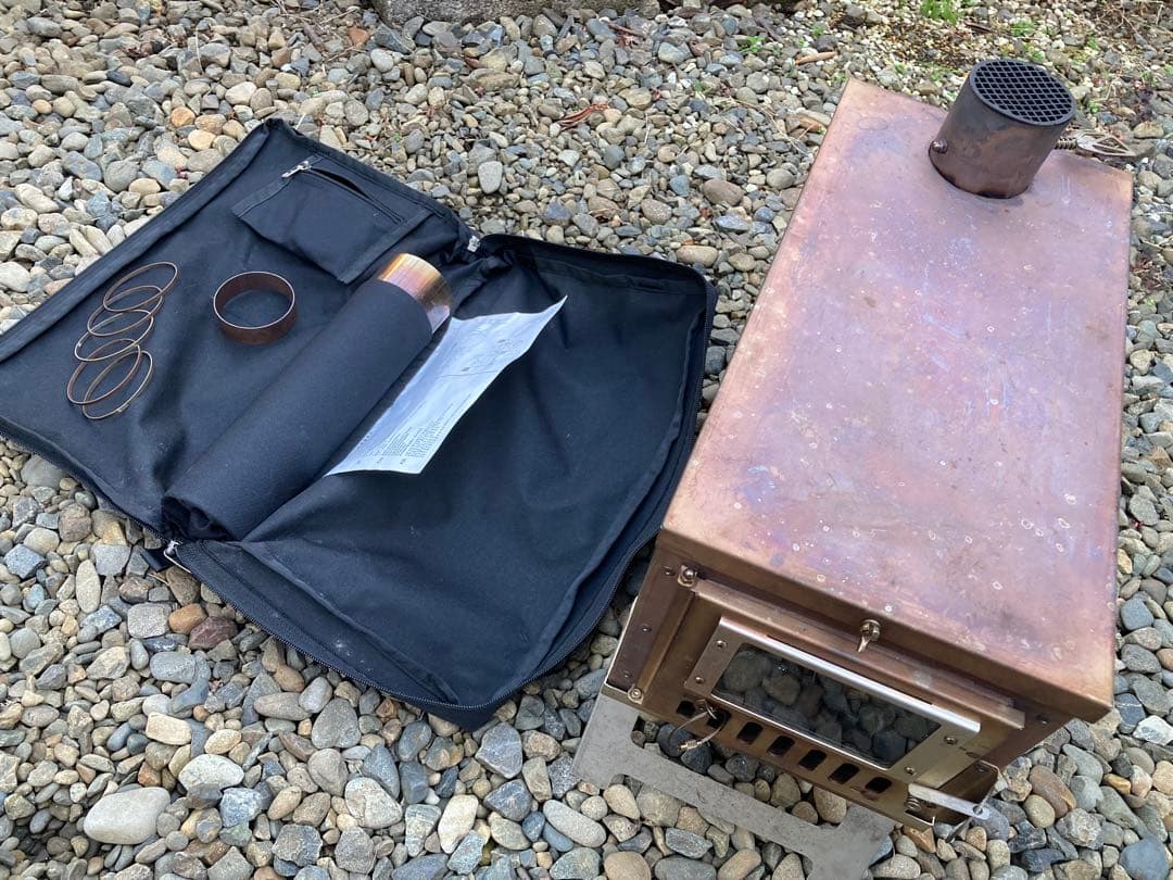 3F UL GEAR 軽量 折りたたみ 薪ストーブ ガラス扉付き 持ち出し楽