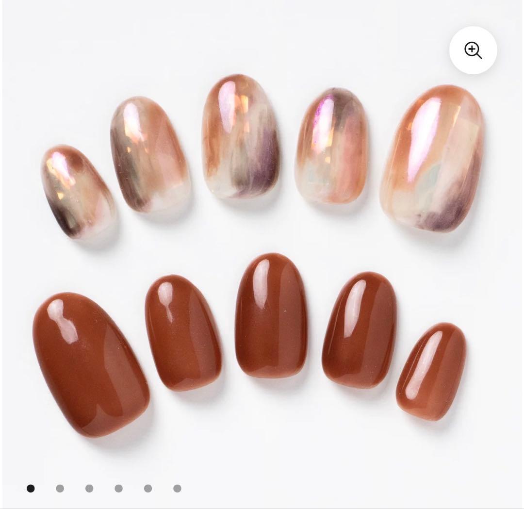 EVER NAIL ネイルチップセット ブラウン・パールピンク