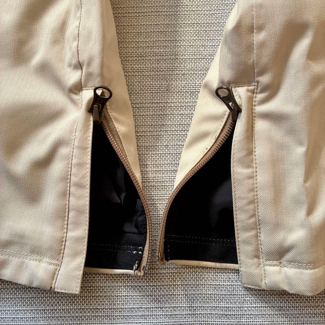 美品◆ burton バートン スノーボード パンツ ベージュ フレア ポーチ付