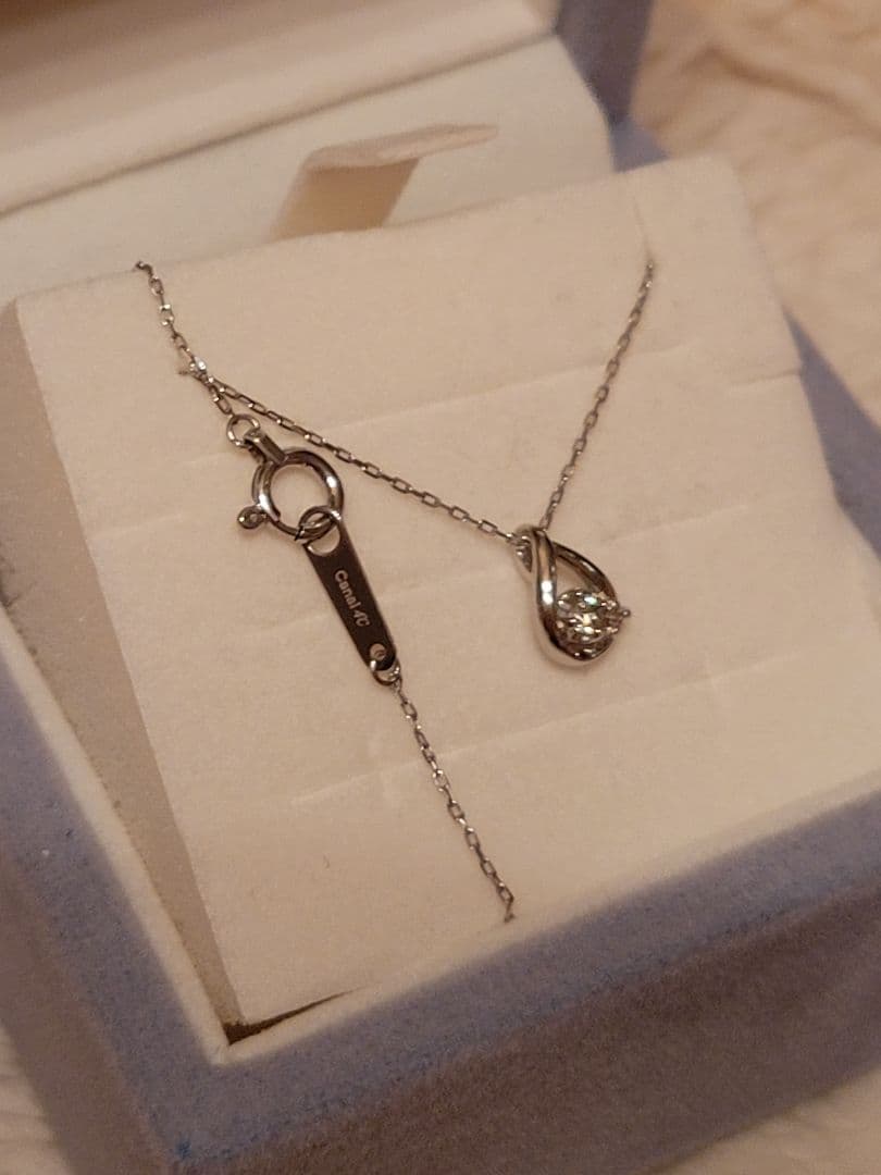 Canal4℃ プラチナ しずくネックレス