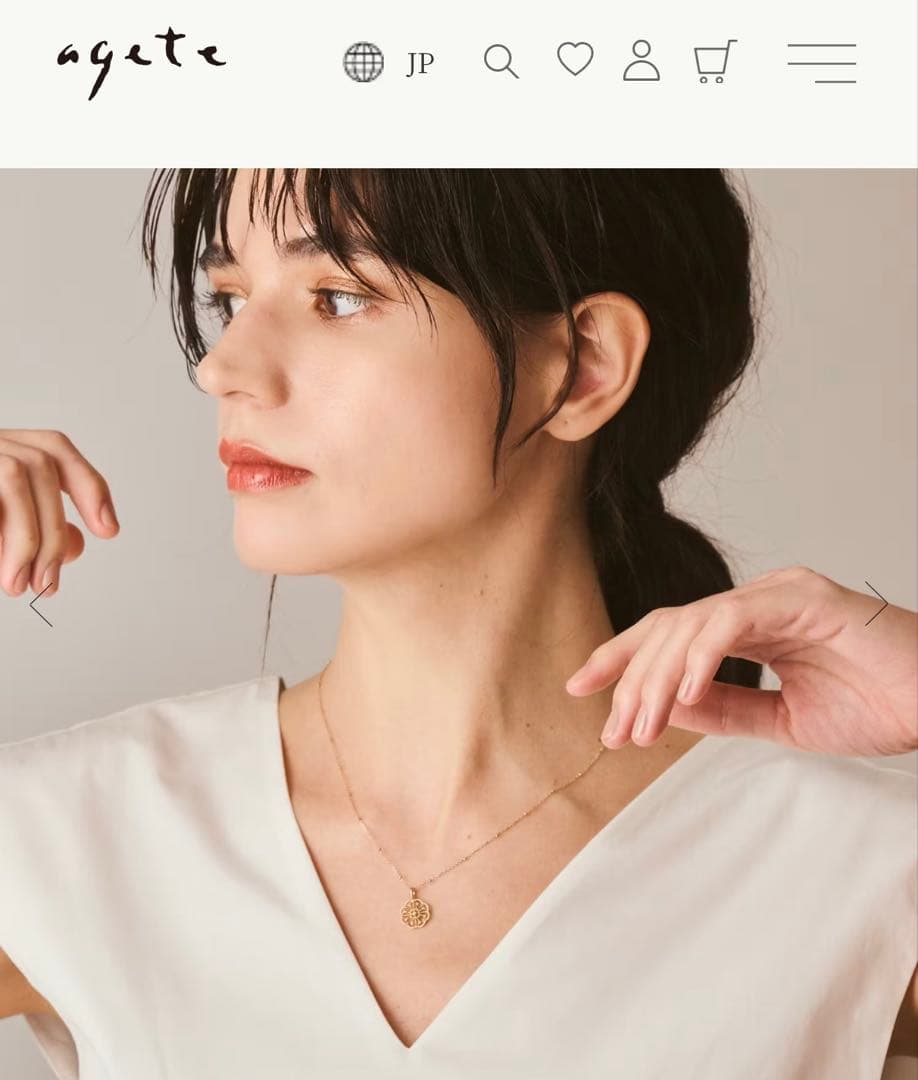 agete K14ダイヤモンド ネックレスチャーム ☆ アガット