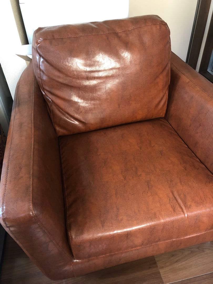 1人掛けソファ ブラウン