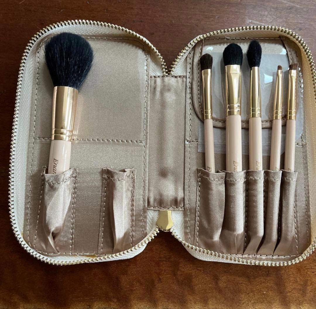 かじえり熊野筆 Enamor エナモル メイクブラシ7本＆ブラシケースセット