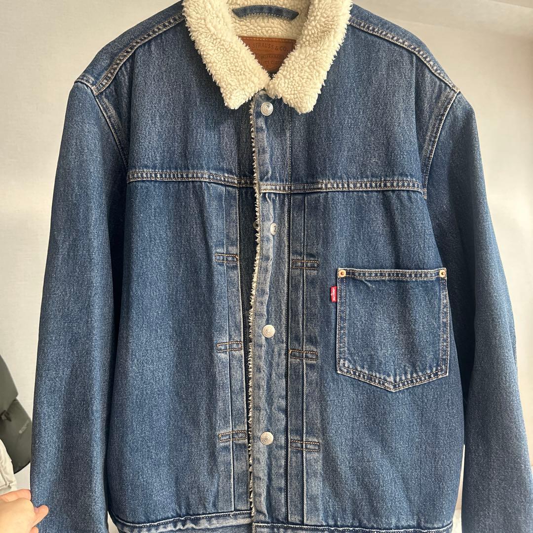 リーバイス ボアジャン シェルパトラッカージャケット ミディアムインディゴ