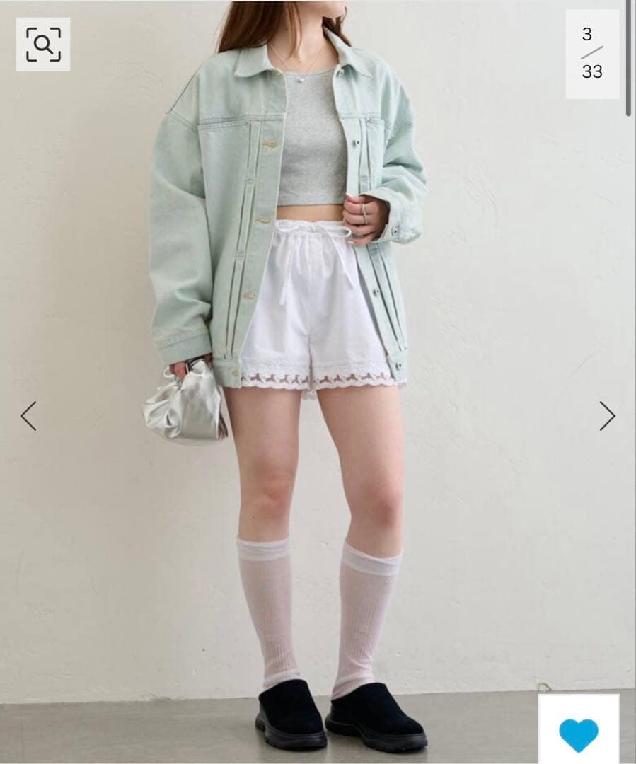 U by SPICK&SPAN サイドレースショートパンツ