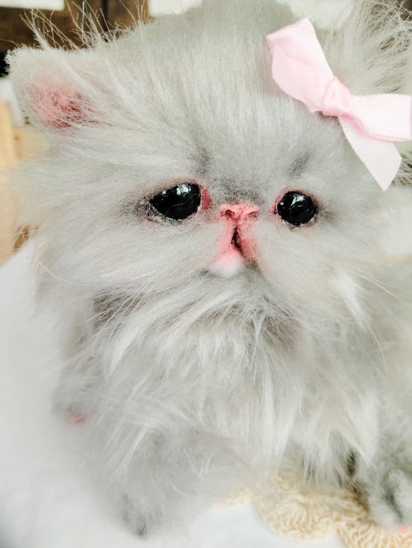 エキゾチックロングヘア♡子猫のリンちゃん♡アートドール♡ぬいぐるみ♡