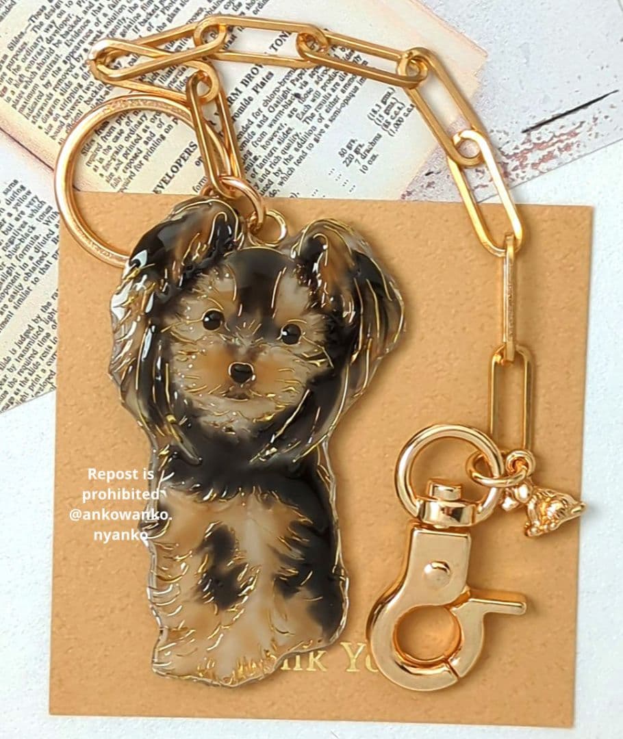 ヨークシャーテリア 愛犬 ankoわんこシリーズ　バッグチャーム