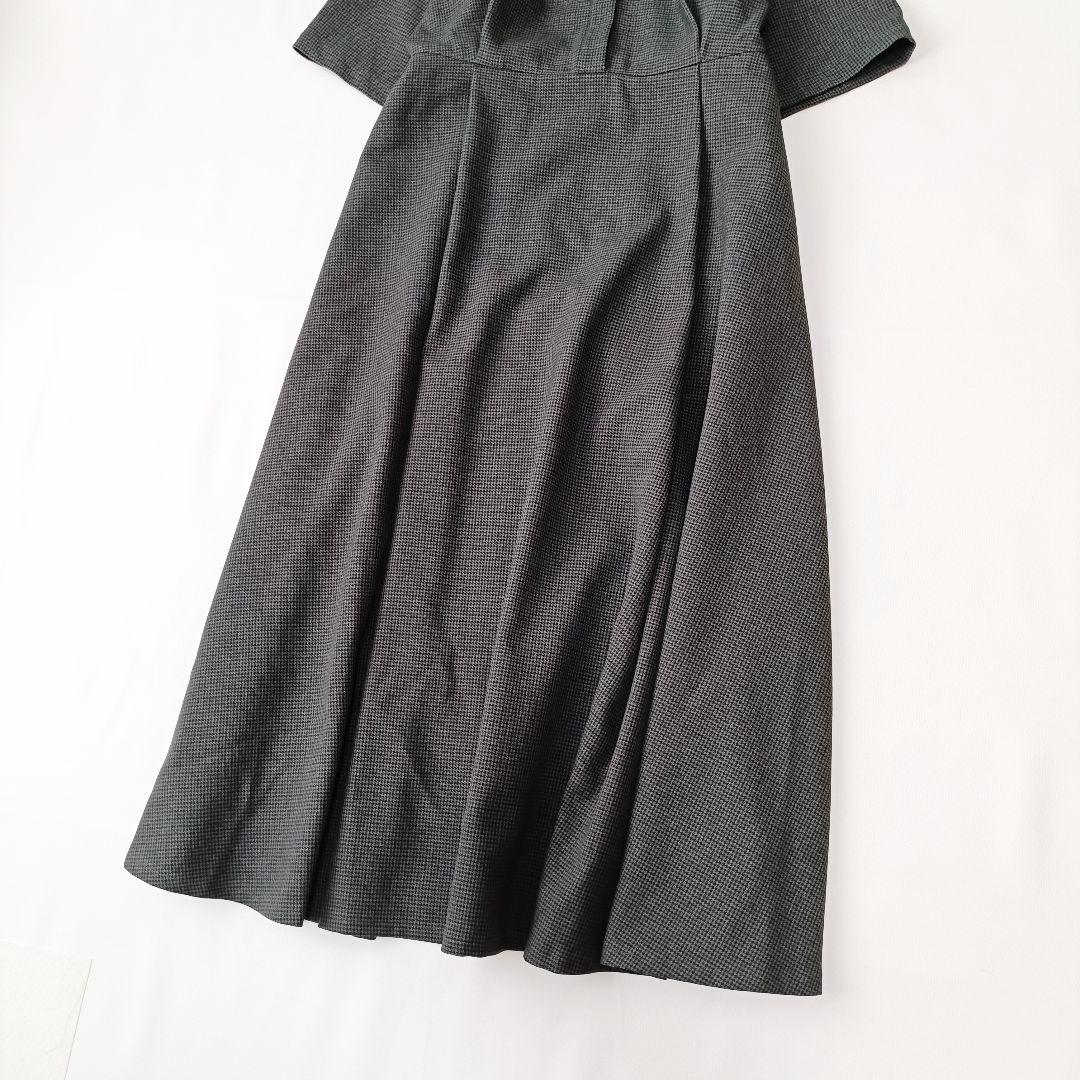 新品未使用【ロージーモンスター】エコレザー　ワンピース　金ボタン　千鳥格子　M