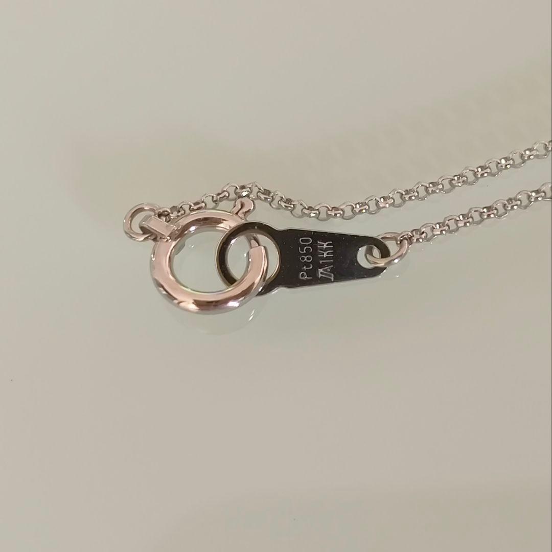 プラチナ　ダイヤモンド　約 0.4ct　1粒　しずく　ドロップ　ネックレス