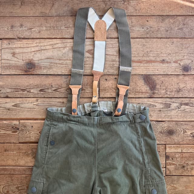 EXTRA STARK サスペンダー付 パンツ 東ドイツ軍 ミリタリー パンツ