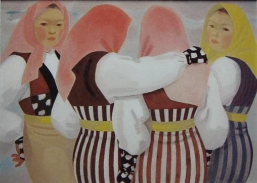 柴田安子、【めらはど】、希少な額装用画集より、新品額装付