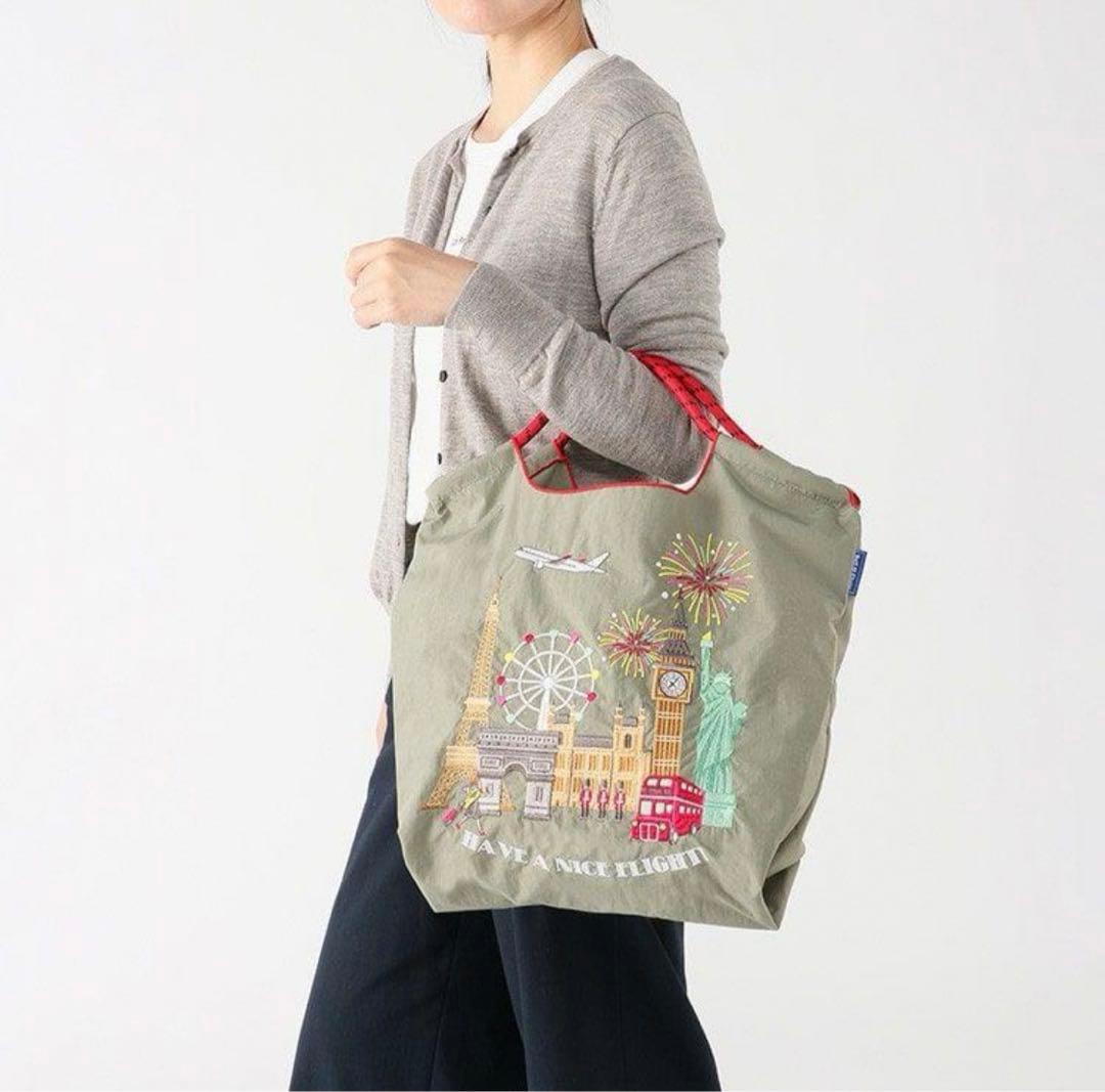 【正規品】JAL mall限定JAL ボールアンドチェーン　エコバッグMグレー