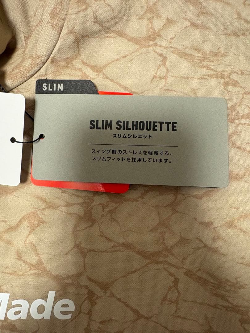 【新品未使用】TaylorMade ゴルフシャツ M ベージュ 長袖　裏起毛