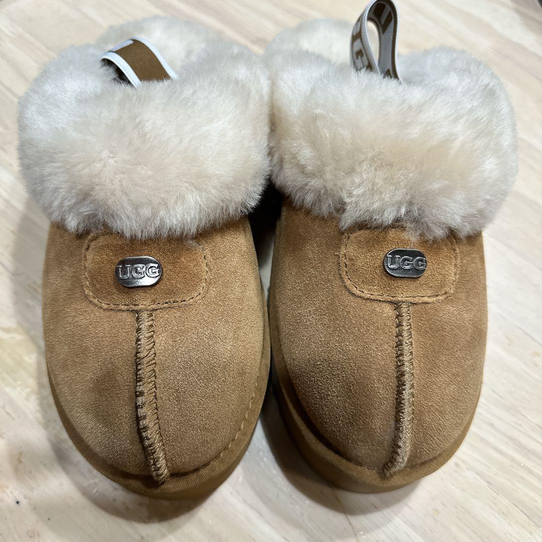 厚底ムートンブーツ サンダル ボア　24cm US7