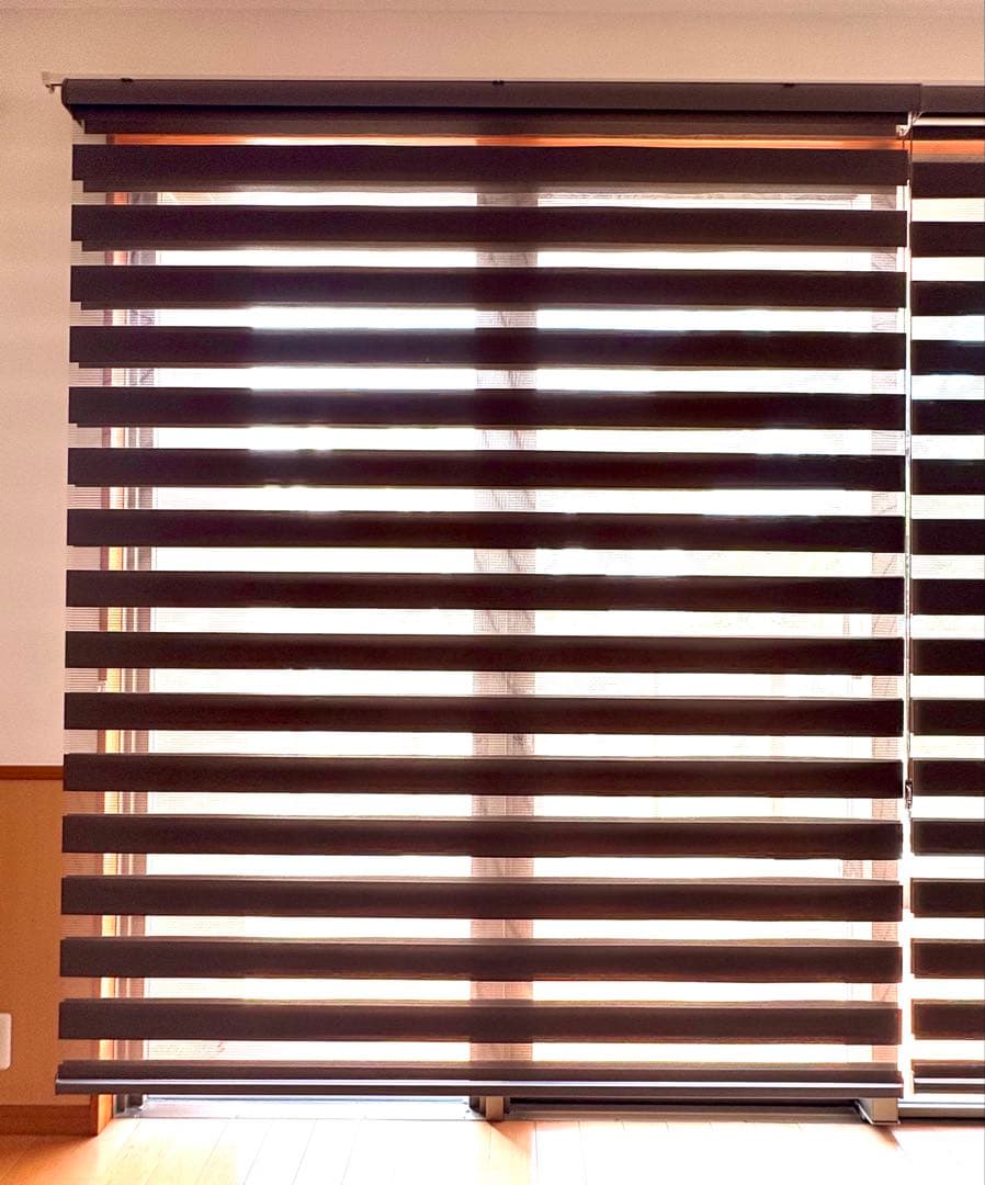 【3本セット】eeHAUS ロールスクリーン モカ W180×H210cm